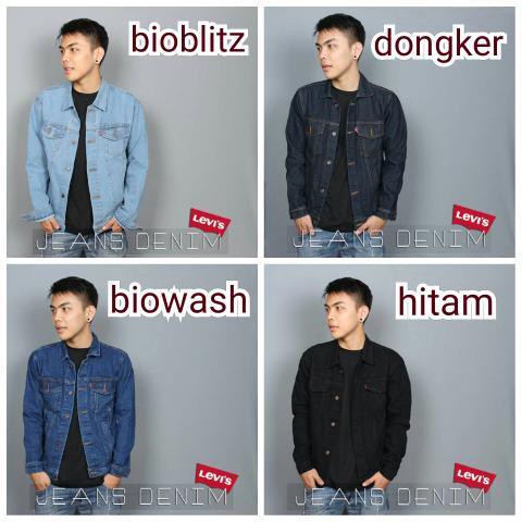 Jaket Jeans Lengan Pendek Pria