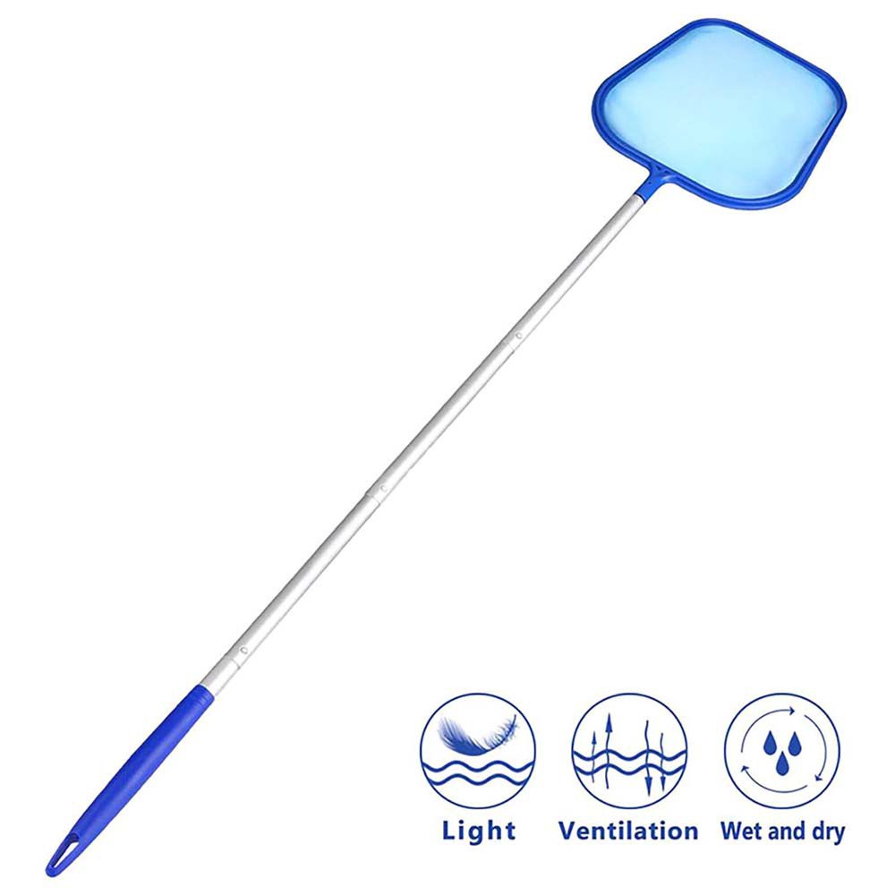 LANFY Portable Pool Skimmer Debris Cleaning Net Swimming Pool Cleaner Rubbish Professional Fountain Pond Maintenance Mesh With Adjustable Telescopic Pole Leaf Catcher/Multicolor