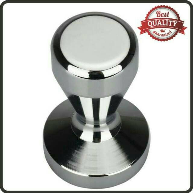 TAMPER KOPI ESPRESSO FLAT FULL STAINLESS STEEL 51 MM (SILVER)