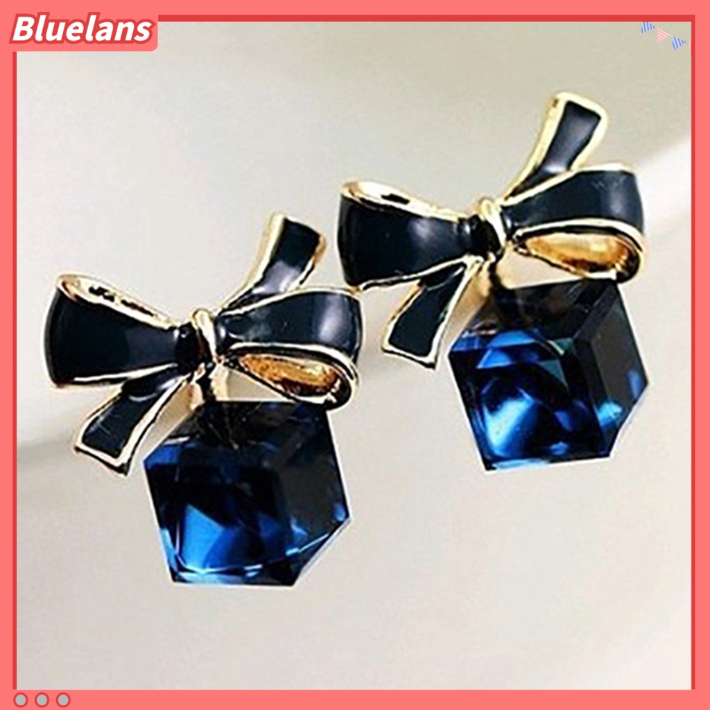 Bluelans Women Earrings Attractive Elegant Smooth Bowknot Anti-allergic Ear Studs