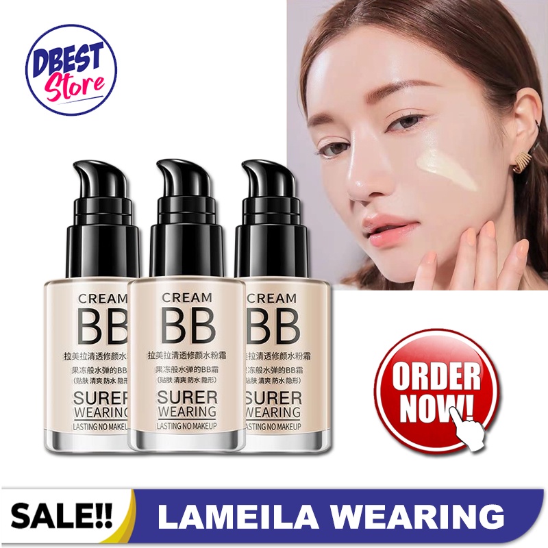 PROMO MURAH - BISA COD - Super Wearing Lasting No Make Up 30ml - BB Cream Glowing Tahan Lama Anti Air - Foundation LA MEI LA