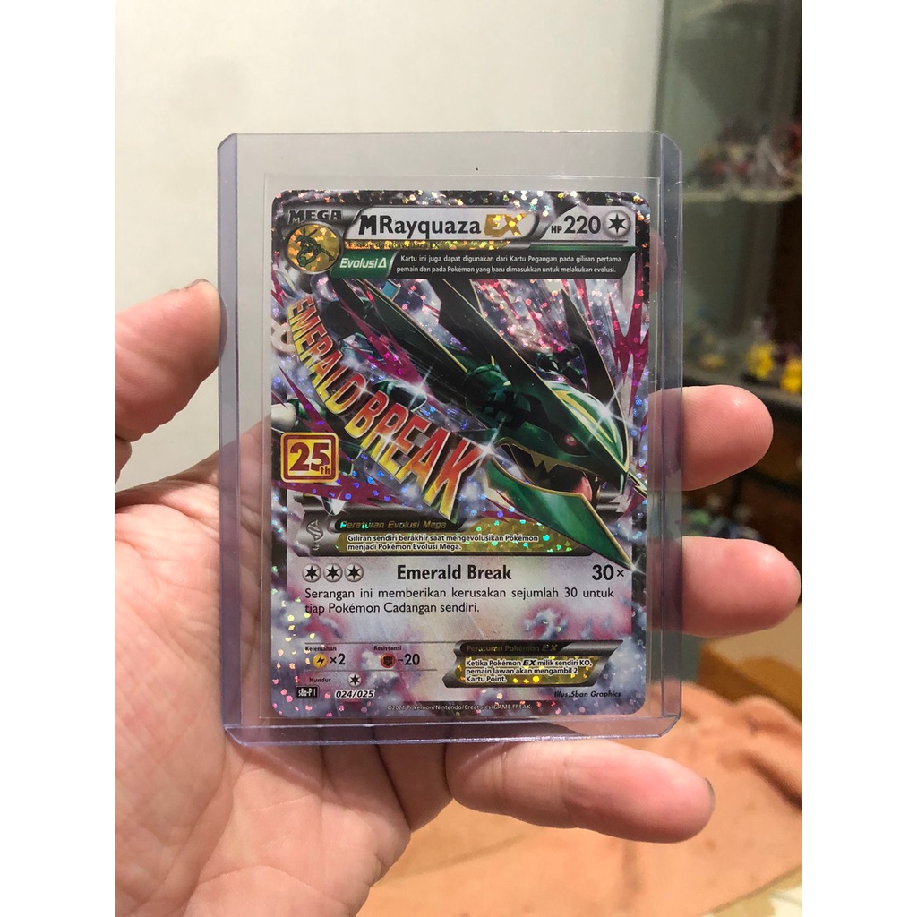 Kartu Pokemon TCG MRayquaza EX 25th Anniversary Indonesia Promo Card Original M Rayquaza