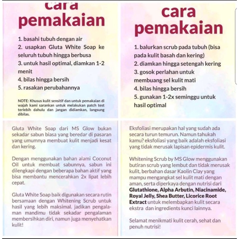 Soap_Scrub II Collagen II Milk II Kojic Badan Mandi sultan MS GLOW