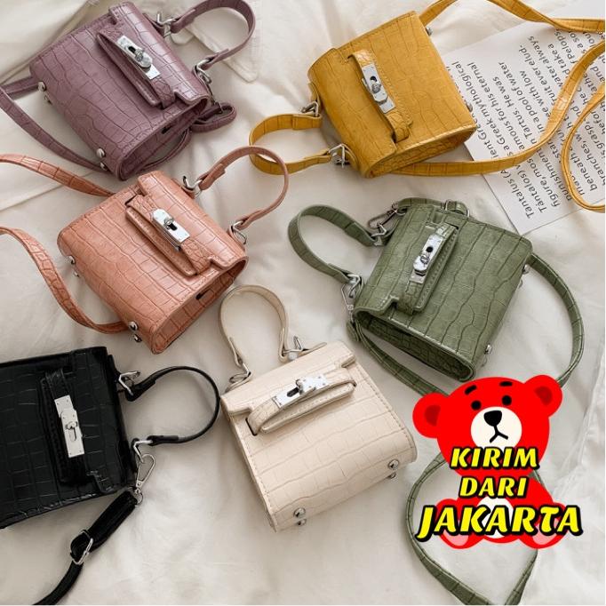 ✰ Tas Mini 2921 Tas Selempang Wanita Fashion Import Tas Andin Tas Croco Glossy ♡