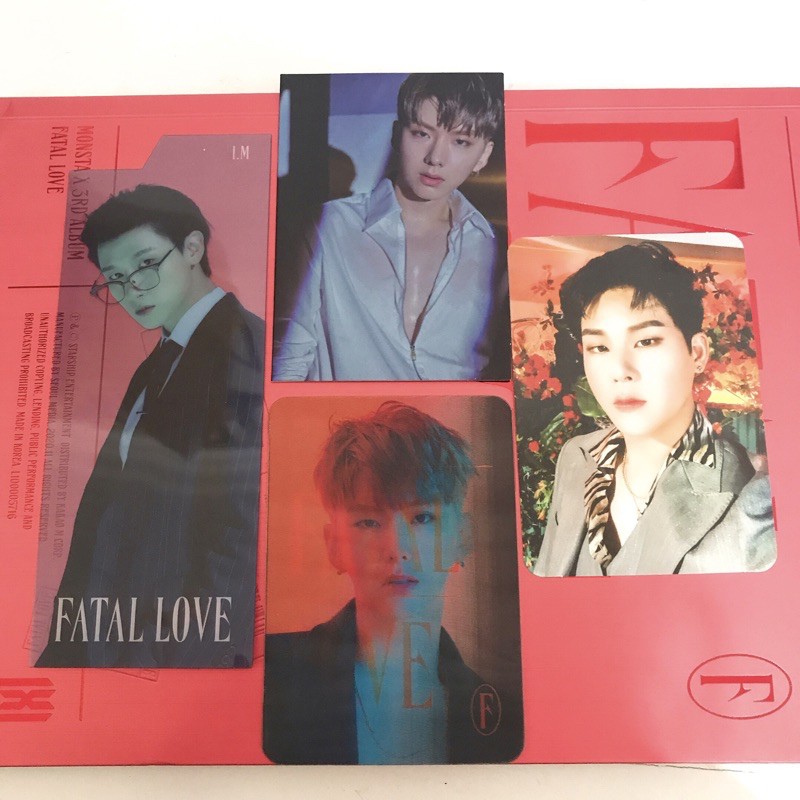 Monsta X FATAL LOVE BOOKMARK/LENTI/HIDDEN MESSAGES/PC