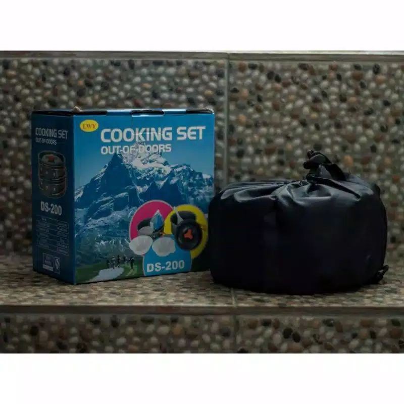 [BISA COD] Alat Masak Panci &amp; Kompor Mawar Kemping Gunung. Camping Stove &amp; Cooking Set Outdoor