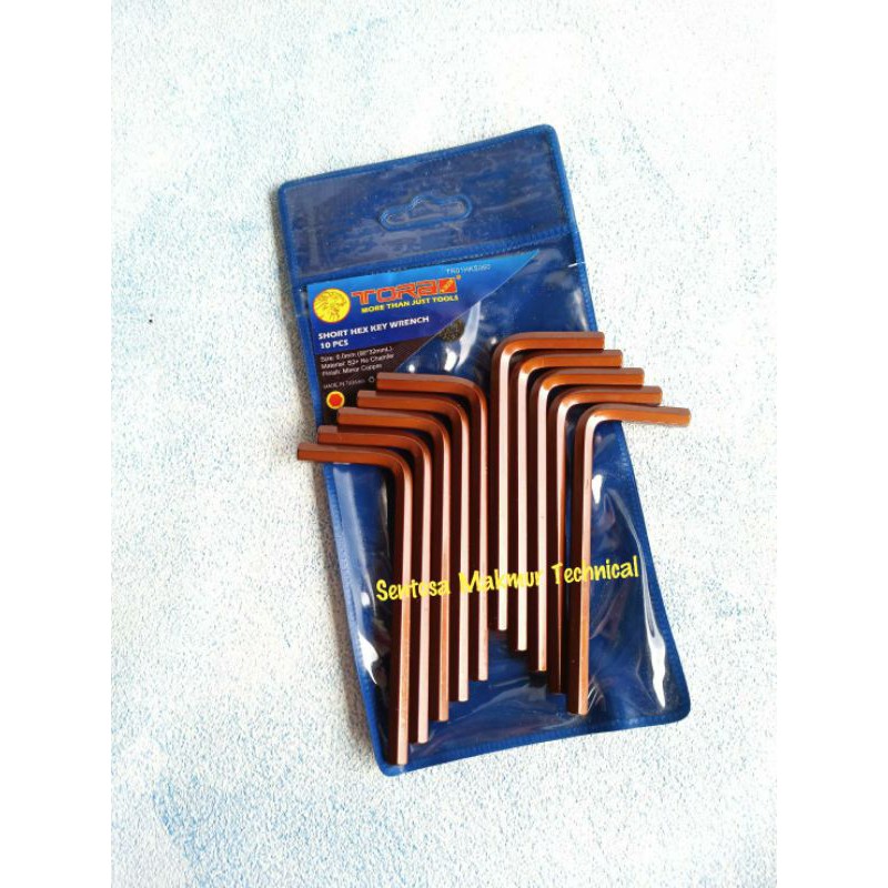 TORA 6 MM Kunci L Short Pendek Hex Key 6mm S2