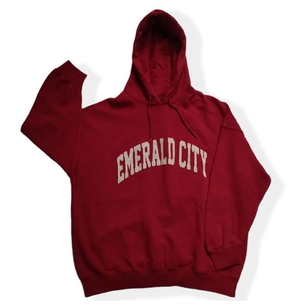 EMERALD CITY HOODIE FLEECE UNISEX TEBAL TERBARU'