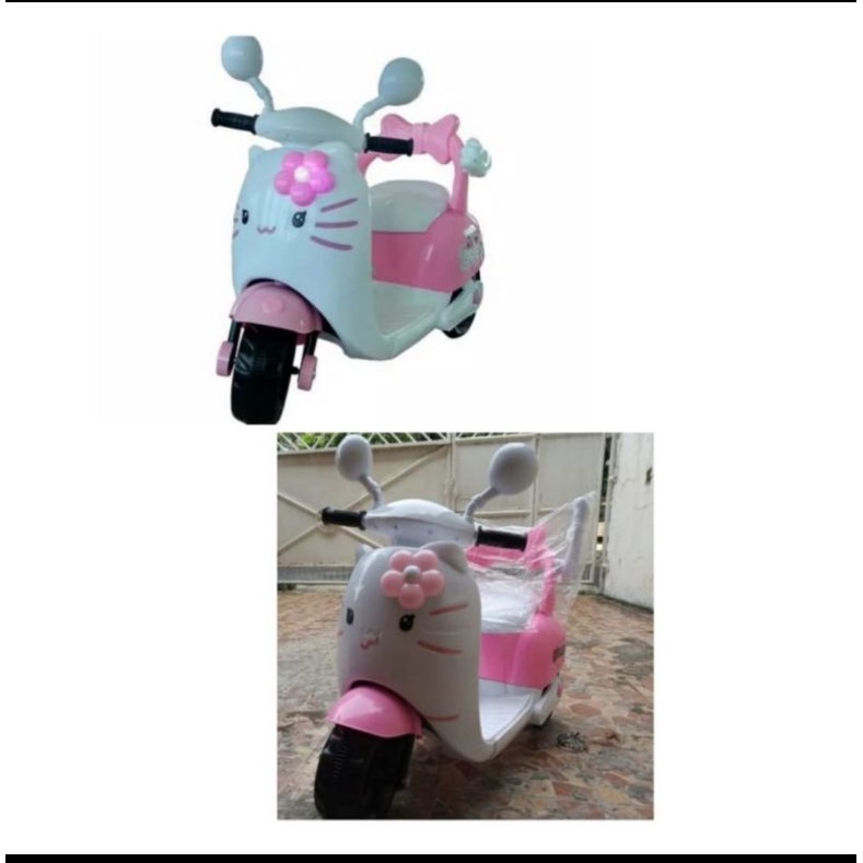 MOTOR AKI MODEL KUCING TANPA REMOTE ~MAINAN ANAK~MOTOR AKI ANAK(GOSENT/JNE/INDAH CARGO)