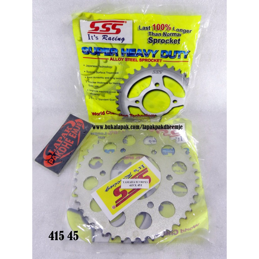 GER GEAR BELAKANG SSS 415 45 VIXION NEW VIXION R15 XABRE SCORPIO BYSON JUPITER MX KING ORI