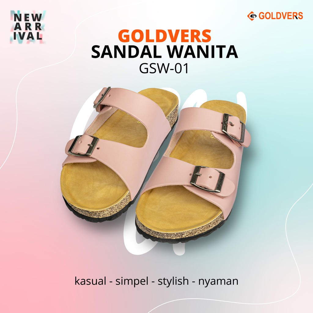 GOLDVERS Sandal Wanita Original / Sandal Wanita Terbaru / Sandal Fashion Wanita 2020 #GudangAnekaTas