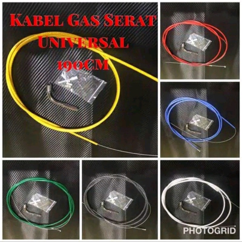 PROMO Kabel Gas Serat Carbon Thailand 190 CM Universal / Tali Gas Spotan Universal ALL Motor