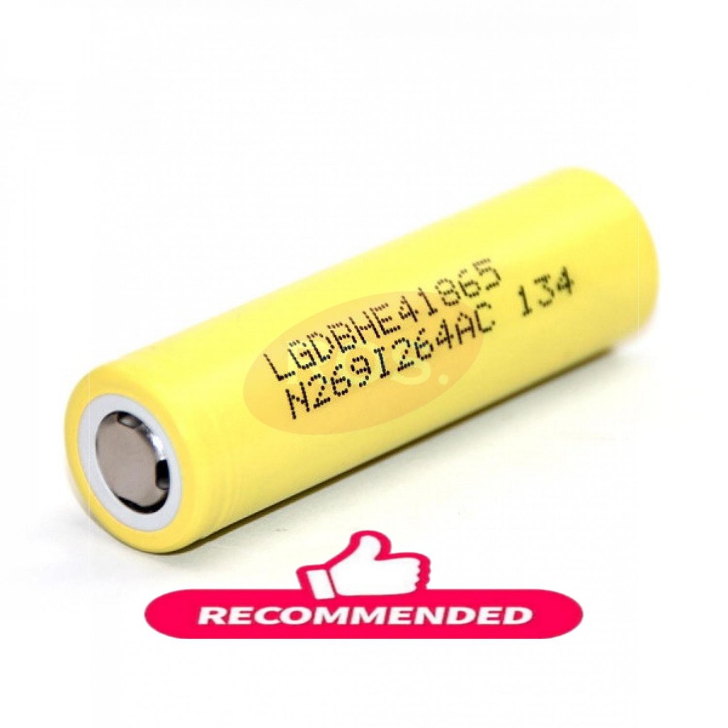 LG HE4 18650 Li-ion Battery 2500mAh 3.6V with Flat Top