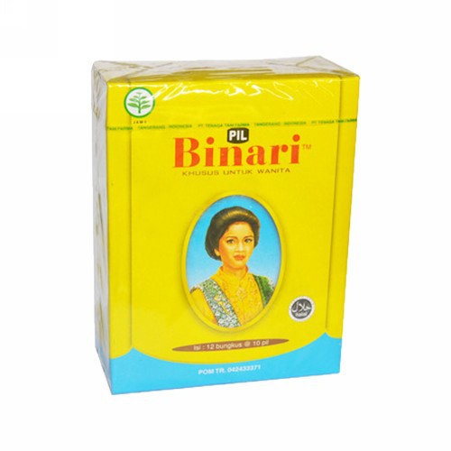 Binari kemasan Sachet isi 12 pil (Pil Herbal untuk mengurangi nyeri haid)