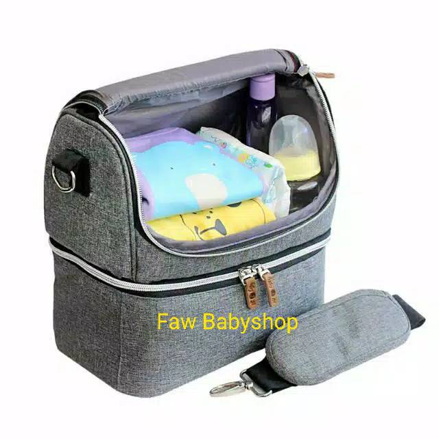 BABY 2 GO Cooler Bag Asi Besar Thermal FREE ICE GEL B2T3114 / Cooler Bag Denim Baby 2 Go B2T3114