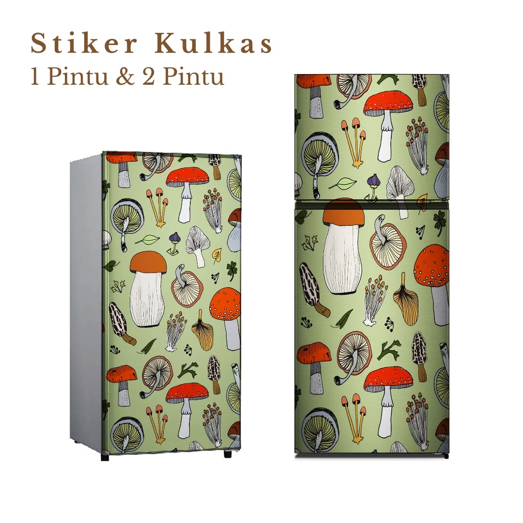 Stiker Kulkas 1 Pintu dan 2 Pintu Motif Kitchen Kode KN-15 - FX