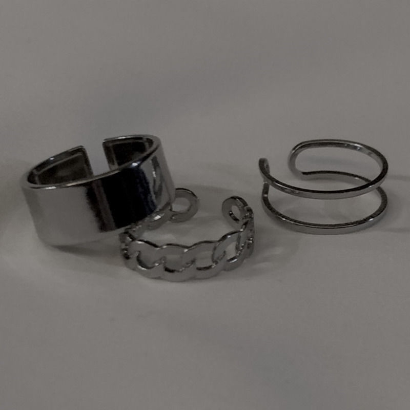 Cincin Model Terbuka Adjustable Gaya Hip Hop Punk Retro