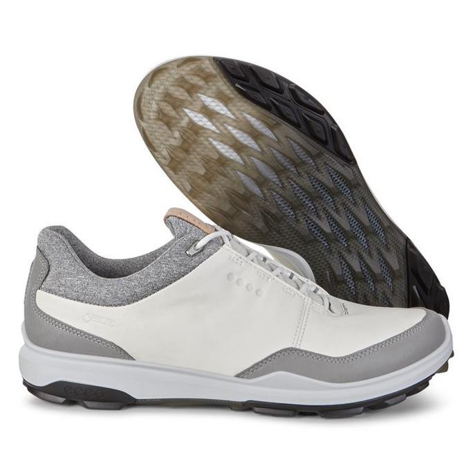 Sepatu Golf Pria Ecco Original | Ecco Biom Hybrid 3 White Black - 40