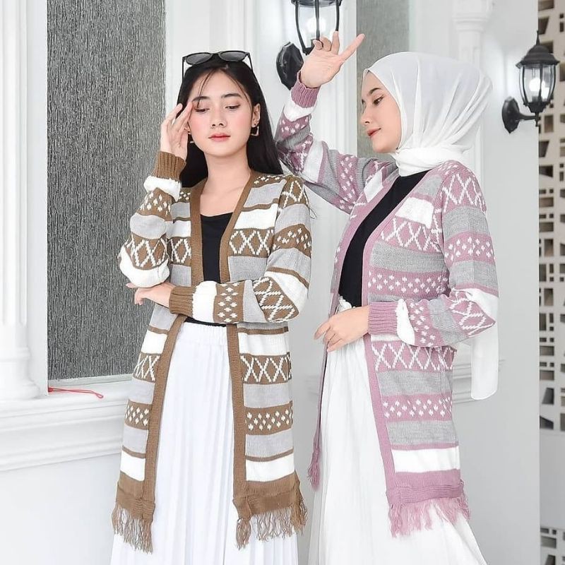 RVF KARDIGAN HINATA/RAJUT PREMIUM/SALUR KARDI MURAH/OUTERWEAR