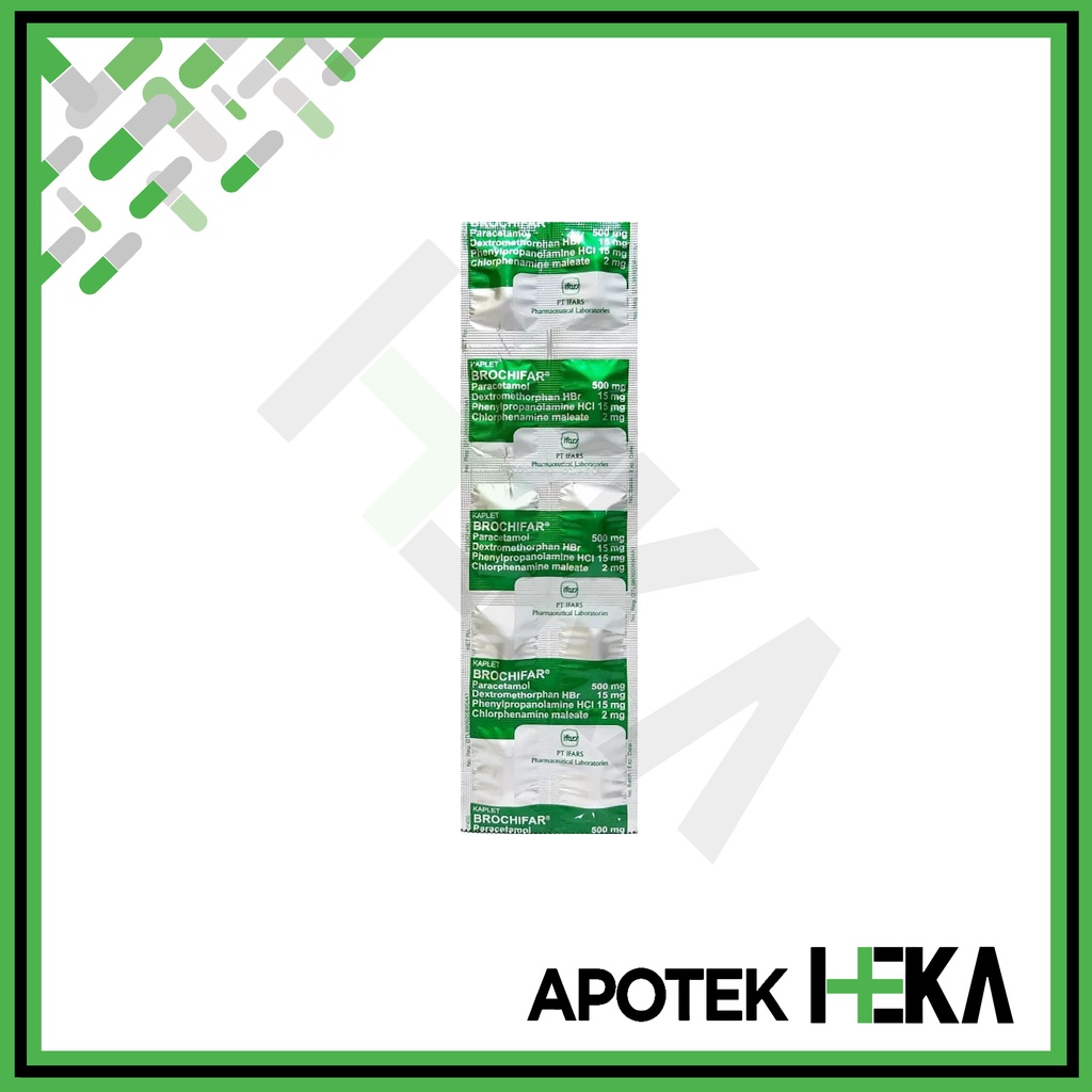 Brochifar Kaplet Strip isi 10 Tablet - Obat Batuk Berdahak (SEMARANG)