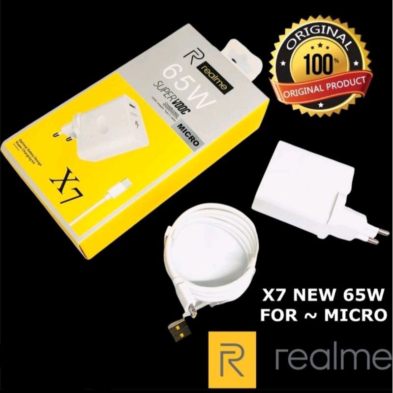 Charger REALME X7 SUPERVOOC USB MICRO/Tipe C 65W USB Android