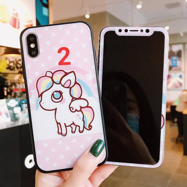 Case Vivo 5/V5S/ V19/ Y19 Motif+Temple Glass