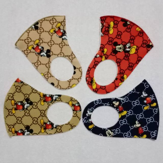 MASKER KAIN SCUBA MOTIF MICKEY BAHAN PREMIUM KUALITAS BAGUS