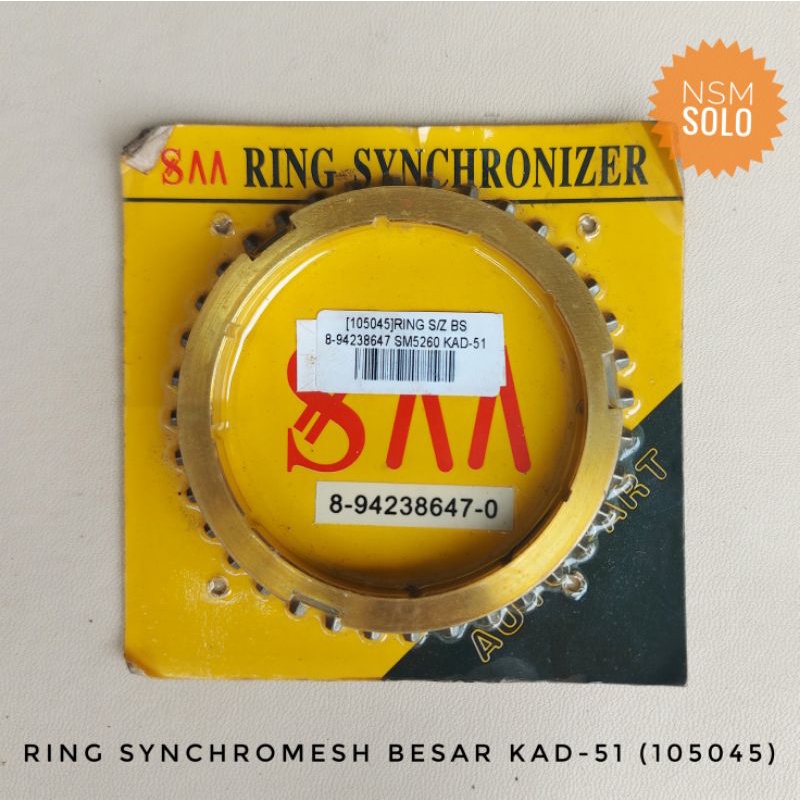 Ring Synchronizer Sinkromes Syncromis Isuzu KAD51 KAD 51 Besar Kecil