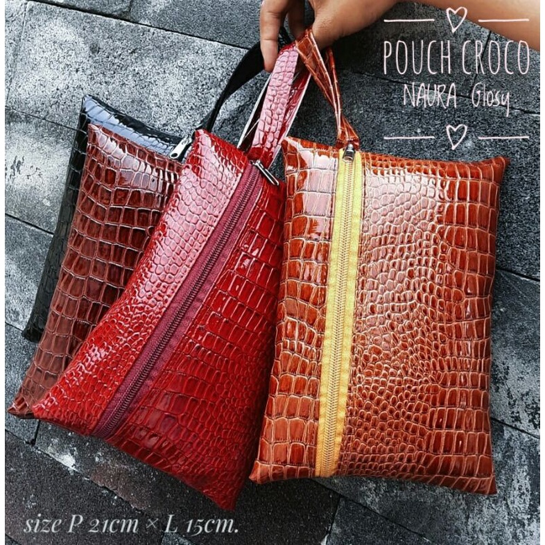 POUCH KOSMETIK CROCO NAURA