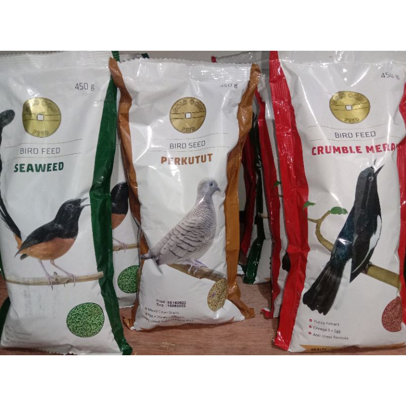 Makanan Burung Gold Coin 450 Gr Murai Perkutut