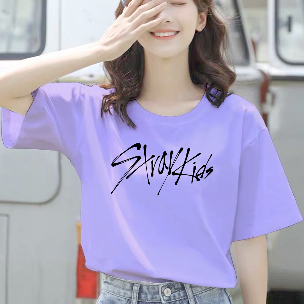 CALVIERO SHOP - BAJU KAOS ATASAN WANITA PRINT STRAYKIDS