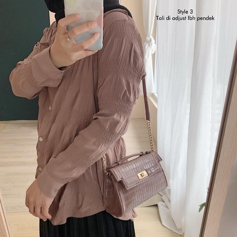 {GNB.21Jl22ᶠ} Tas Croco Wanita  Fora Bag, Sling Bag Mini , Tas HP