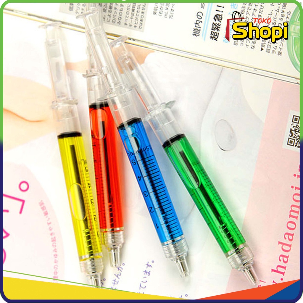 

Pulpen Jarum Suntik Lucu Korean Syringe Ballpoint Pen Souvenir 593