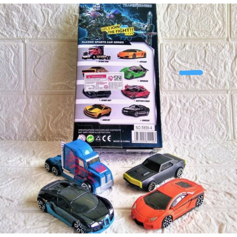 mainan diecast mobil tranformer