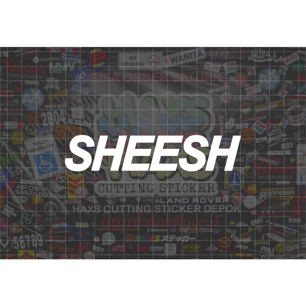 Cutting Sticker Sheesh Ukuran 12 Cm Untuk Motor dan Mobil