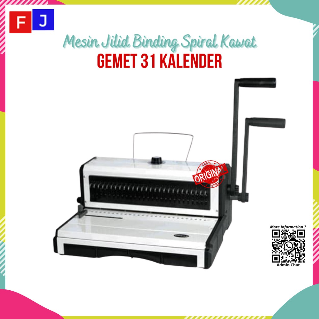 

GEMET 31 Kalender Mesin Jilid Binding Spiral Kawat