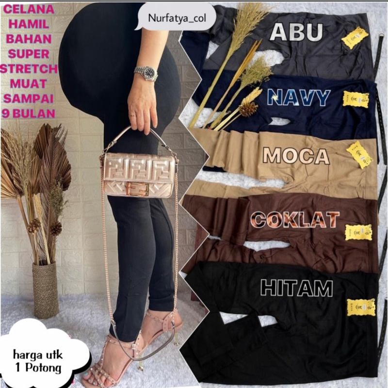 Celana Leging Hamil  Lejing Wanita Hamil Bahan Lycra Premium Korea