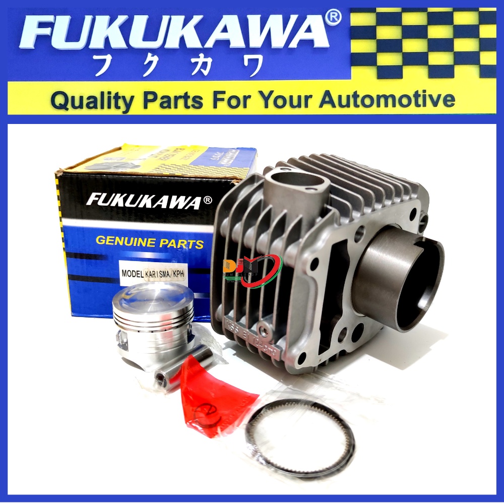 Blok Seher Komplit + Piston Kit Karisma Supra X125 Original Fukukawa