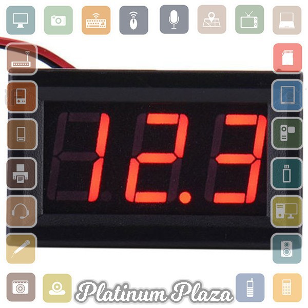 ATORCH Alat Pengukur Tegangan Listrik Voltmeter LED - 123 - Black`1NYQCN-