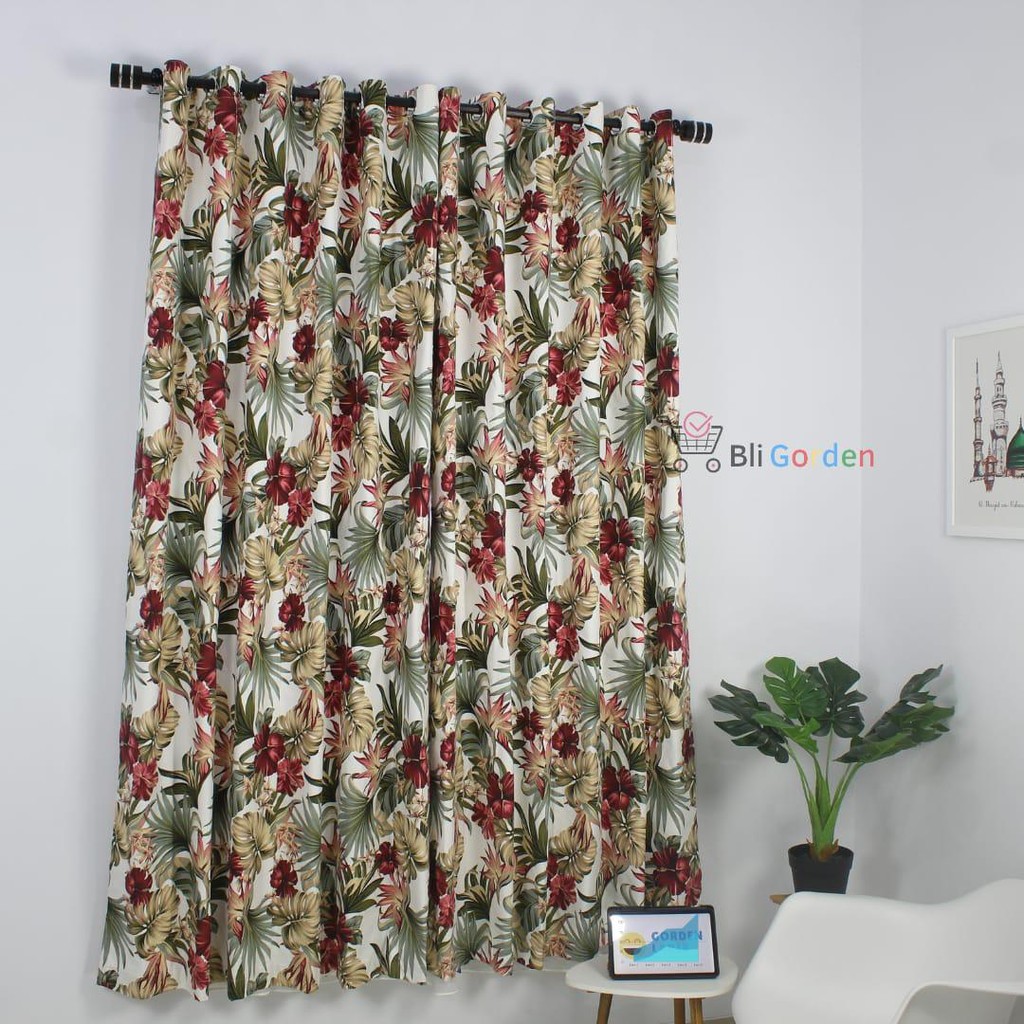 gorden blackout tropikal 150 x 200 smokering silver