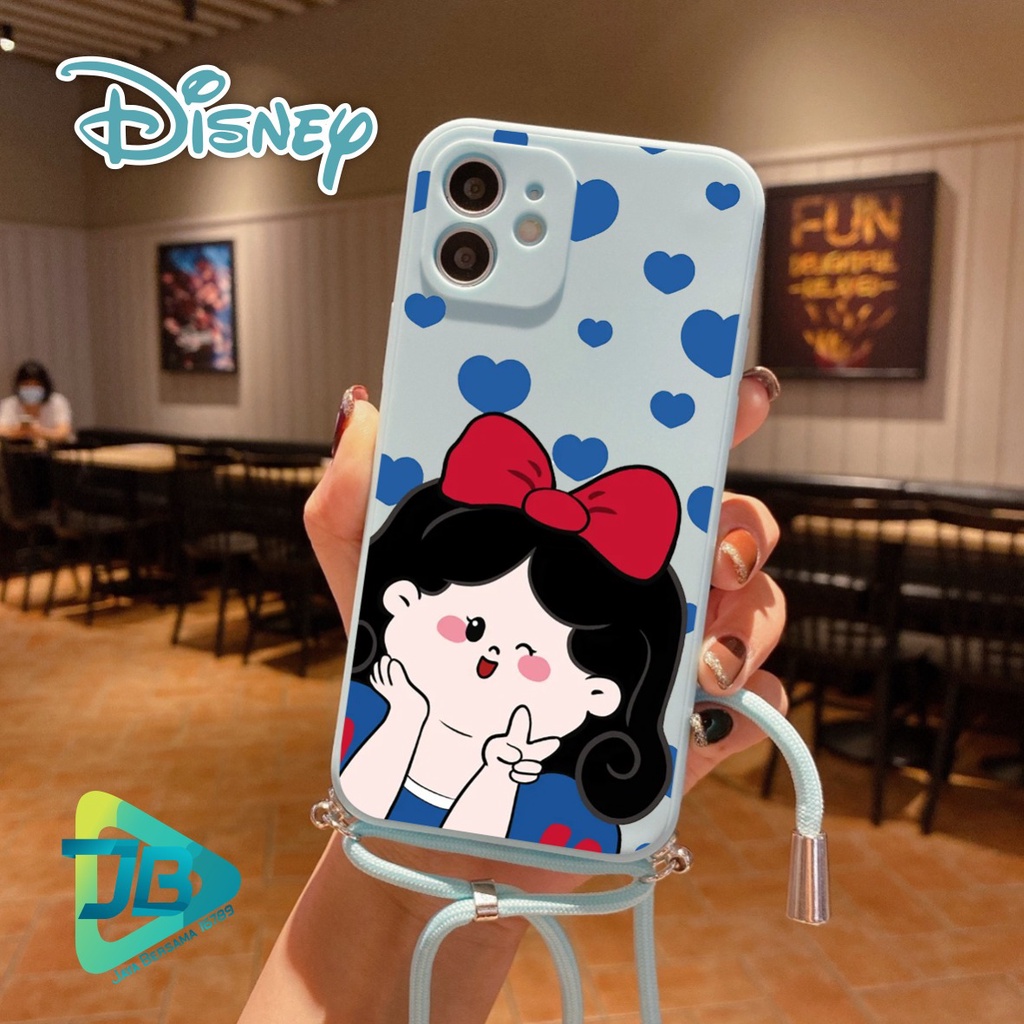 SOFTCASE SILIKON SLINGCASE TALI LANYARD STRAP PHONE MACARON PELINDUNG KAMERA DISNEY OPPO VIVO SAMSUNG XIAOMI REALME IPHONE ALL TYPE JB5346