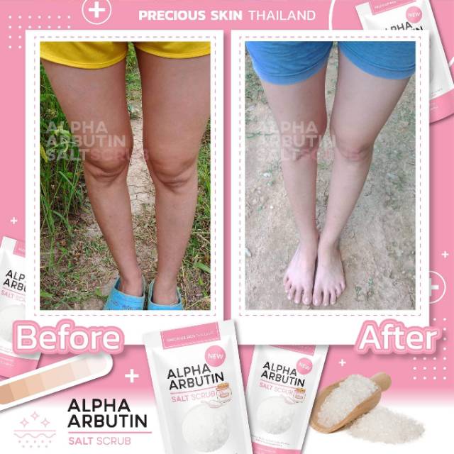 BPOM ALPHA ARBUTIN WHITENING BODY SHOWER SALT SCRUB / LULUR / GARAM MANDI / PEMUTIH BADANp