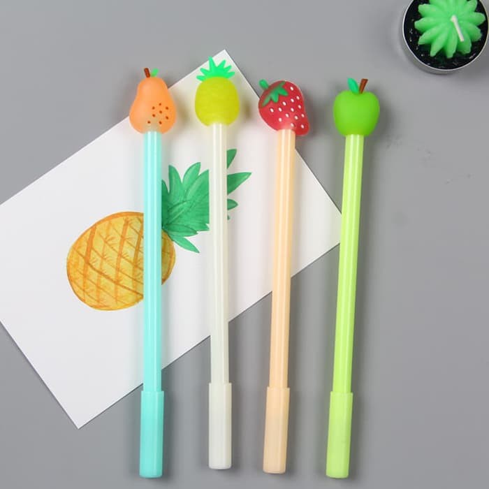 Pc Ballpoint Karakter Buah Lucu Unik Pulpen Buah Buahan Pen Pena Bolpoin Shopee Indonesia