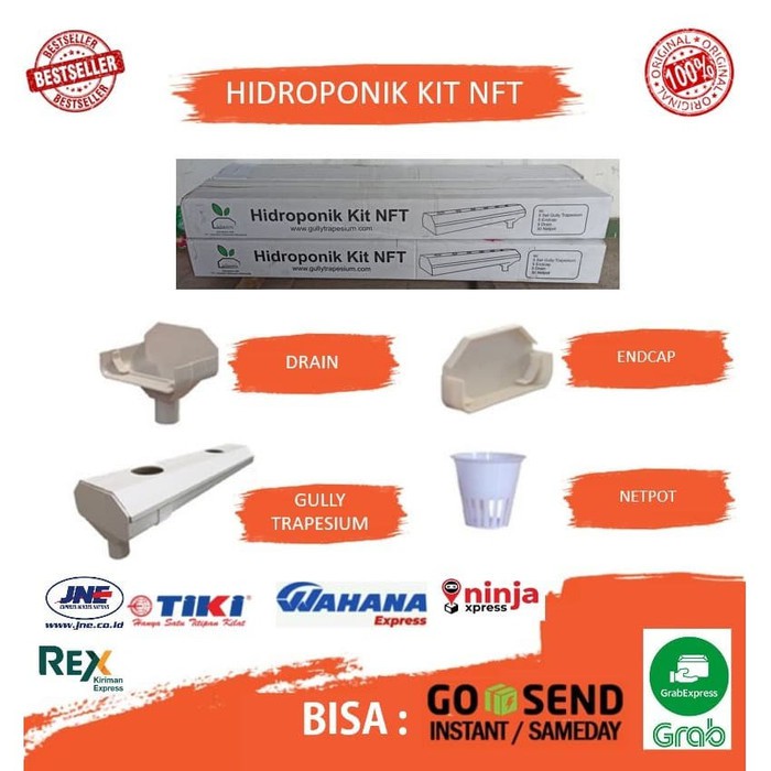 Promo Gully Trapesium Hidroponik NFT ( 5 set gully) Diskon