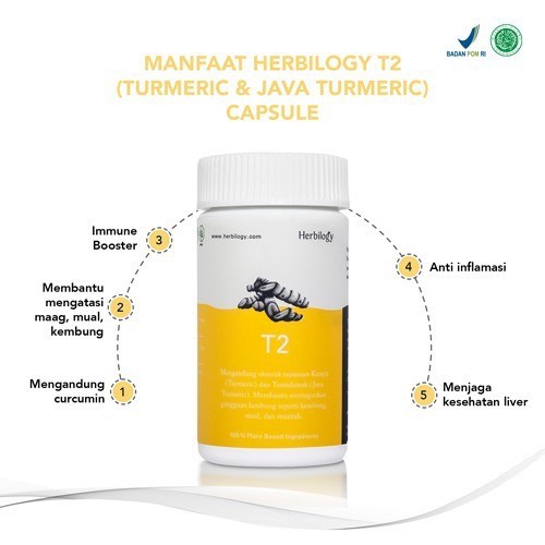 Herbilogy T2 (Turmeric/kunyit dan Java Turmeric/Temulawak) - Curcumin