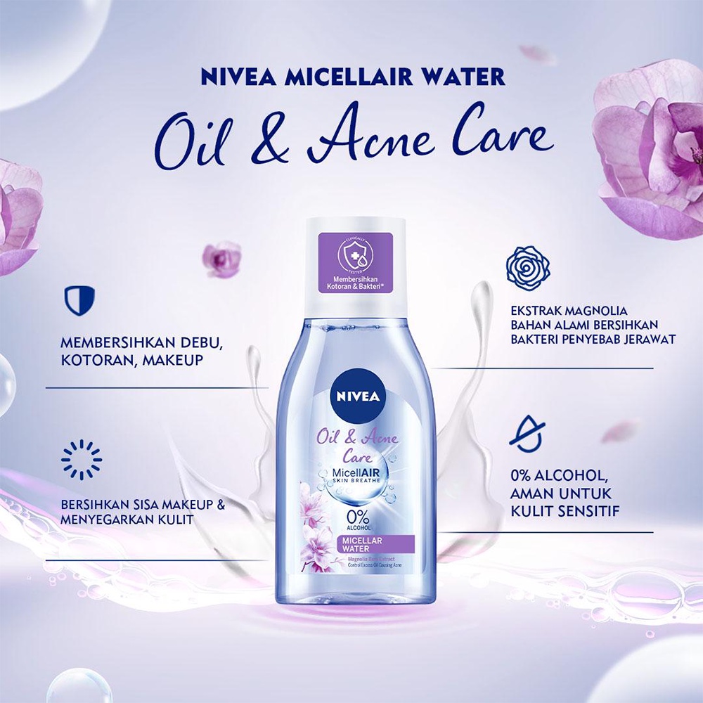 ❤ BELIA ❤ NIVEA Micellar Water MicellAir 125 | 200 | Xpert, Eye Remover make Up (✔️BPOM)