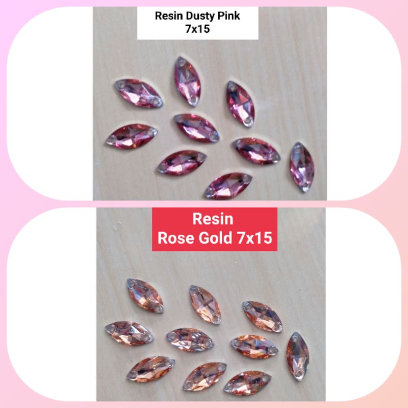 Mote Manik Payet Resin Pelangi Uk-7x15 ( isi 20 Butir )