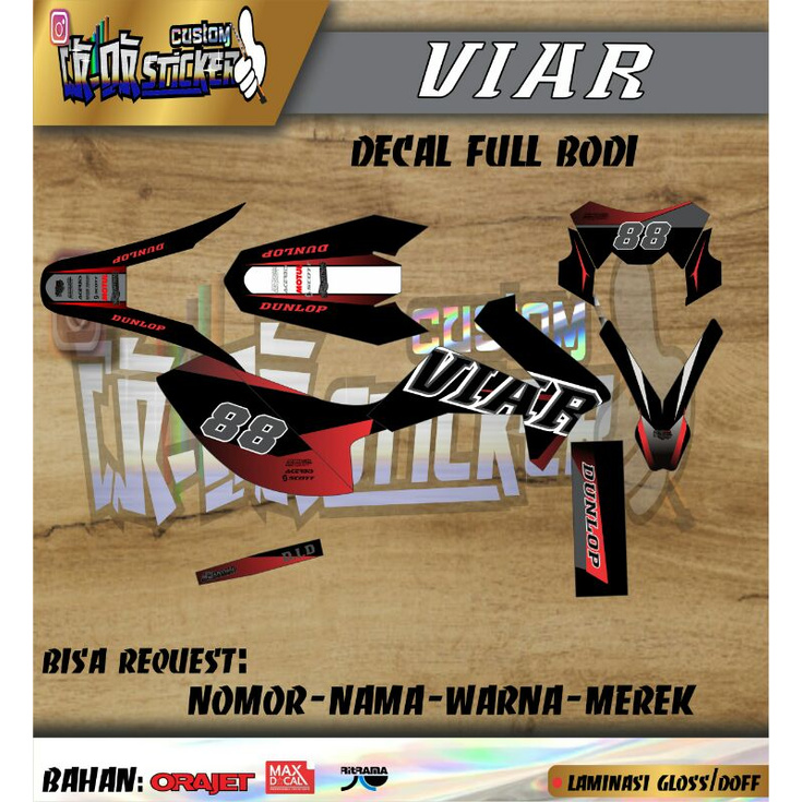 decal sticker motor trail viar