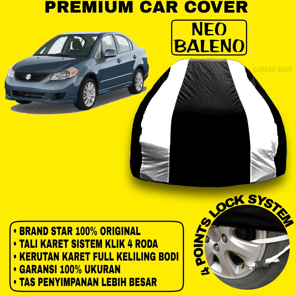 Body Cover NEO BALENO Sarung Strip SILVER Penutup Pelindung Bodi Mobil Neo Baleno PREMIUM Cover