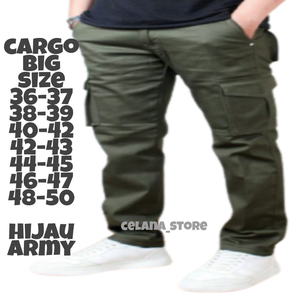 Celana Panjang pria/Celana Kargo Big Size 36-50/Celana Kargo Pria Jumbo/Cargo Pria/Celana Big Size